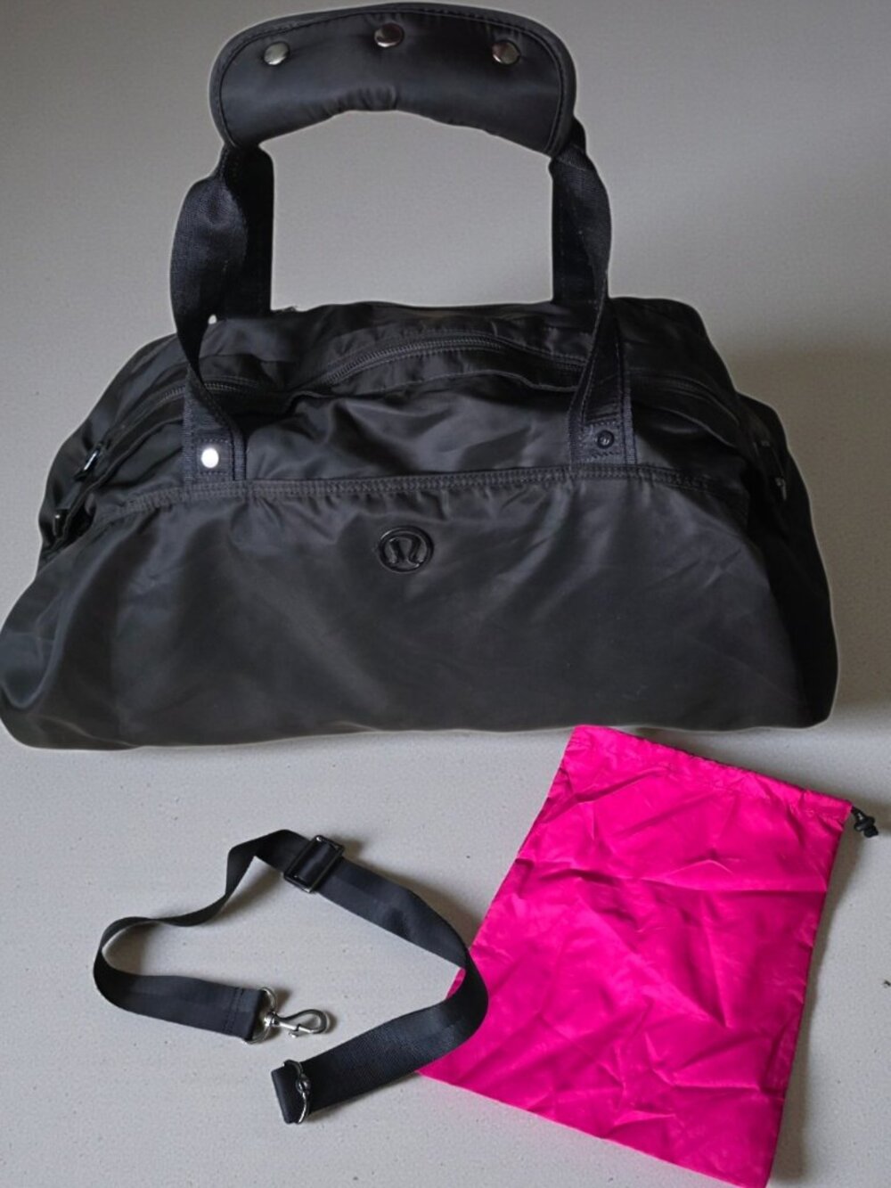 EUC VINTAGE LULULELMON "BON VOYAGE" Duffel/Gym/Travel Water-Resistant Bag